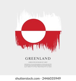 Flag of Greenland, vector graphic design