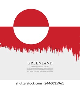 Flag of Greenland, vector graphic design