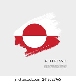 Flag of Greenland, vector graphic design