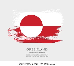 Flag of Greenland, vector graphic design