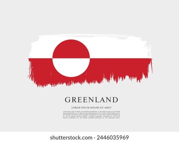 Flag of Greenland, vector graphic design