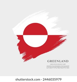 Bandera de Groenlandia, Diseño gráfico de Vector