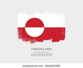 Flag of Greenland, vector graphic design