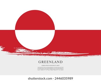 Flag of Greenland, vector graphic design