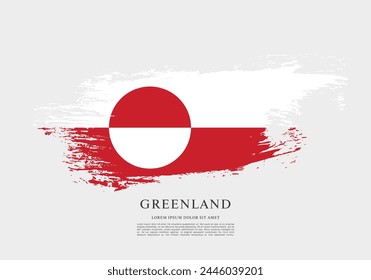 Flag of Greenland, vector graphic design