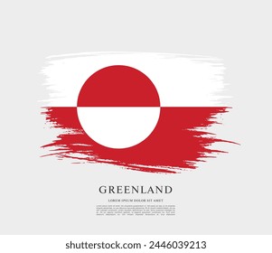 Flag of Greenland, vector graphic design