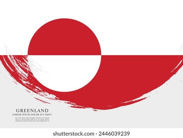 Flag of Greenland, vector graphic design