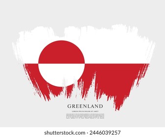 Flag of Greenland, vector graphic design