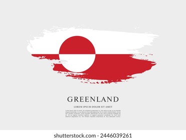 Grönlands Flagge, Vektorgrafik Grafikdesign