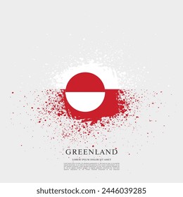 Bandera de Groenlandia, Diseño gráfico de Vector