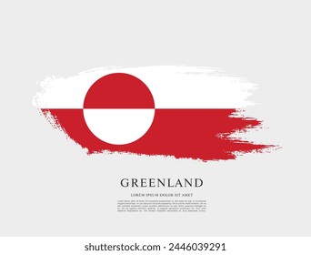 Flag of Greenland, vector graphic design