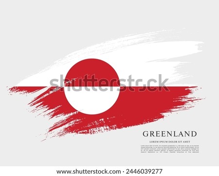 Flag of Greenland, vector graphic design