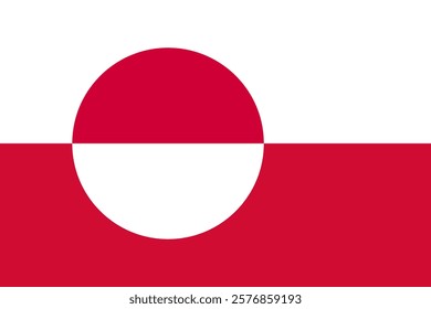 Flag of Greenland. Vector illustration