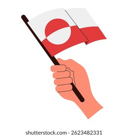 Flag of Greenland. Vector illustration