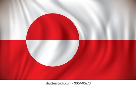 Flag of Greenland - vector illustration