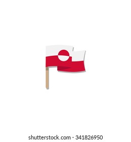 Flag of Greenland - vector illustration