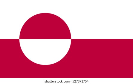 Flag of Greenland vector illustration