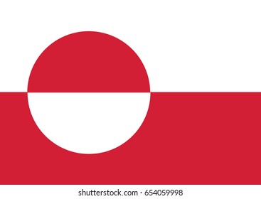 Flag of Greenland vector illustration