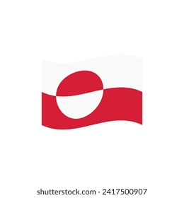 Bandera del símbolo del vector de Groenlandia
