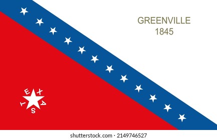 Flag of Greenville, Texas, USA.
