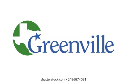 Flag of Greenville, Texas, USA. 