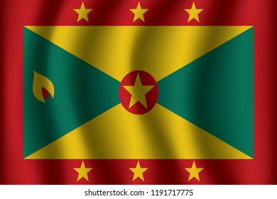 Flag of Grenada. Grenada Icon vector illustration eps10.