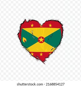 Flag Of Grenada in love texture brush  with transparent background, vector illustration in eps file