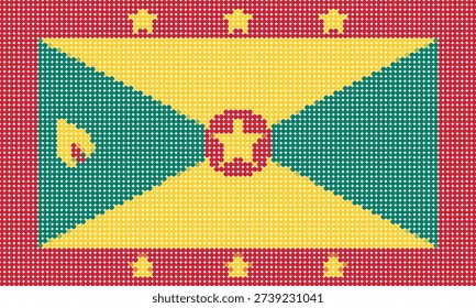 Flag of Grenada pixel art of dots