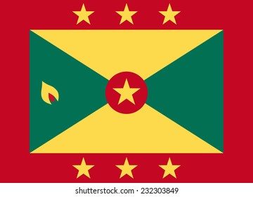 Flag of Grenada vector illustration