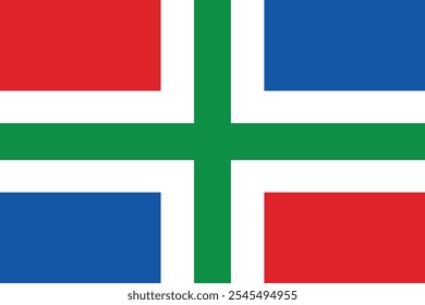 Bandeira de Groningen, Países Baixos, vetor design