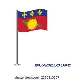 3D Flag of Guadeloupe. Stock Illustration