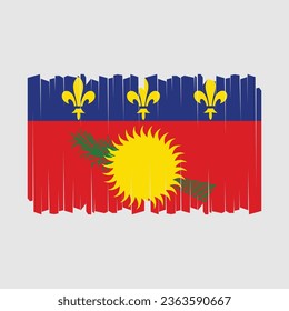 Flag of Guadeloupe Vector Illustration