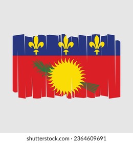Flag of Guadeloupe Vector Illustration
