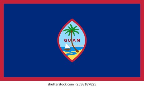 Bandeira de Guam, Formato 16:9, Bandeira de Guam, Imagens Vetoriais