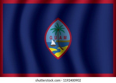 Flag of Guam. Guam Icon vector illustration eps10.