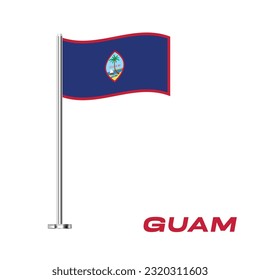 Flag of Guam, Table Flag of Guam, Vector Illustration, Wavy Table Flag of Guam.