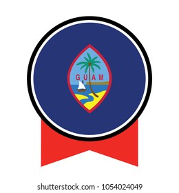 flag of Guam,vector illustration of Guam flag.