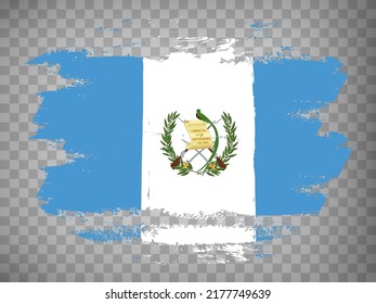 Flag Guatemala brush stroke background.  Flag of  Republic of Guatemala tranparent backrgound for your web site design, app, UI.  Stock vector. EPS10.