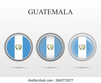 Flagge Guatemalas in Form eines Kreises