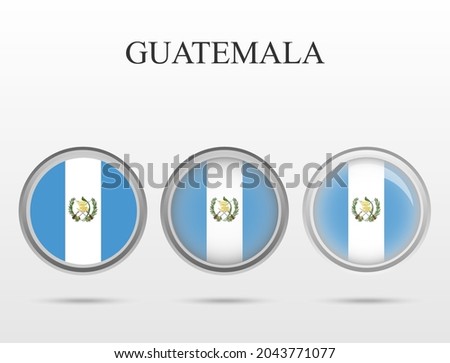 Flag of Guatemala in the form of a circle