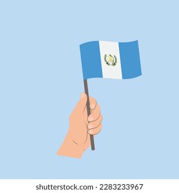 Flag of Guatemala, Hand Holding flag
