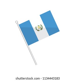 Flag of Guatemala. Flag of North America. isolated on a white background.