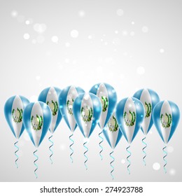 Flag of Guatemala on balloon. 