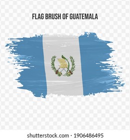 Flag Of Guatemala in texture brush  with transparent background, vector illustration in eps file