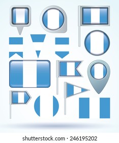 Flag of Guatemala, vector illustration