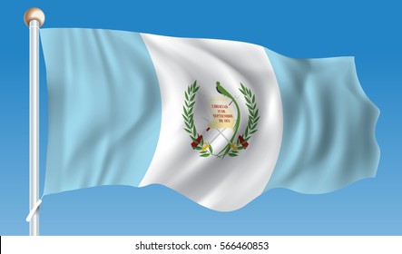Bandera de Guatemala - ilustración vectorial