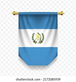 Flag Guatemala Vector Illustration Vertical Hanging Stock Vector ...