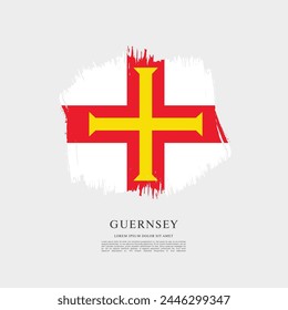Flag of Guernsey, vector graphic design