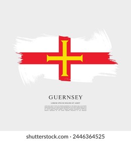 Flag of Guernsey, vector graphic design