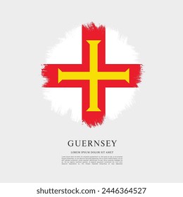Flag of Guernsey, vector graphic design